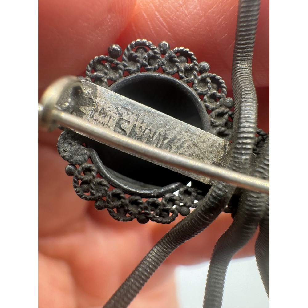 Vintage Spider Brooch Sterling Silver Insect Textured Coiled Pin Gothic Victoria - Picture 6 of 7